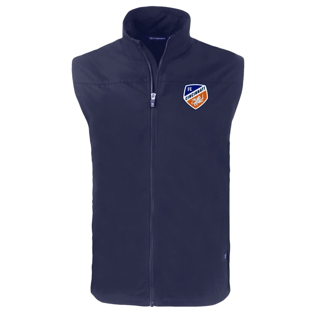  FC Cincinnati Cutter & Buck Charter Eco Recycled Full-Zip Vest - Navy